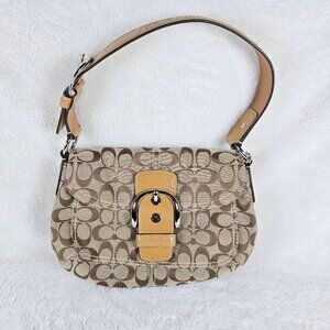 Beige Coach Clutch Handbag